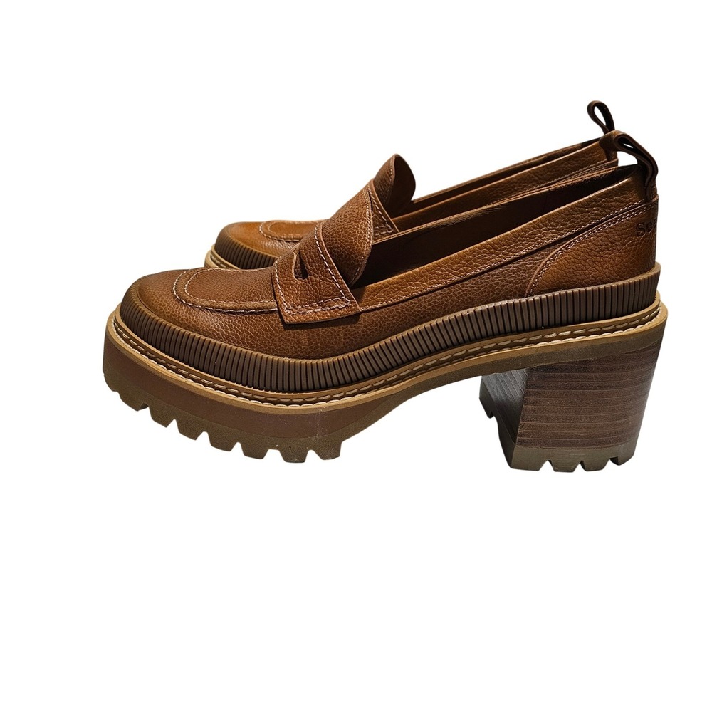 See by Chloé Tan Mahalia Loafers Block‎ Heel Women's Size 41EU 10.5US - Picture 11 of 12